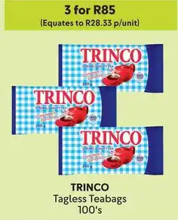 Makro TRINCO Tagless Teabags offer