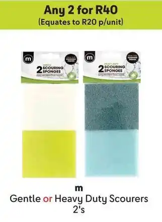 Makro m Gentle or Heavy Duty Scourers offer