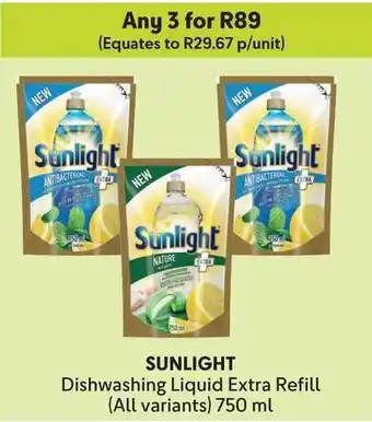 Makro SUNLIGHT Dishwashing Liquid Extra Refill offer