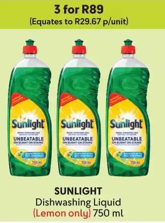 Makro SUNLIGHT Dishwashing Liquid offer