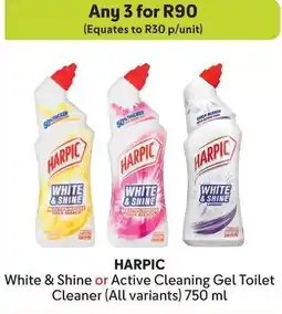 Makro HARPIC White & Shine or Active Cleaning Gel Toilet Cleaner offer