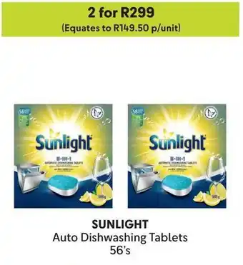 Makro SUNLIGHT Auto Dishwashing Tablets offer