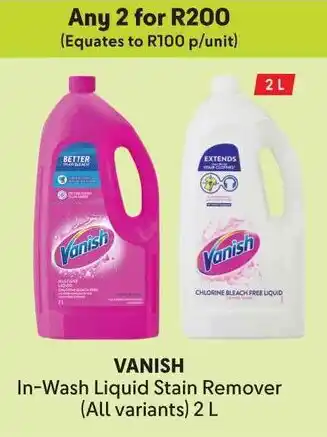 Makro VANISH In-Wash Liquid Stain Remover offer