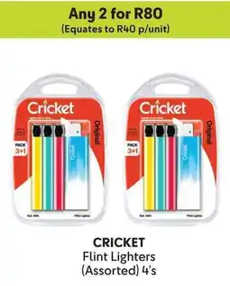 Makro CRICKET Flint Lighters offer