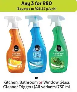 Makro m Kitchen, Bathroom or Window Glass Cleaner Triggers offer