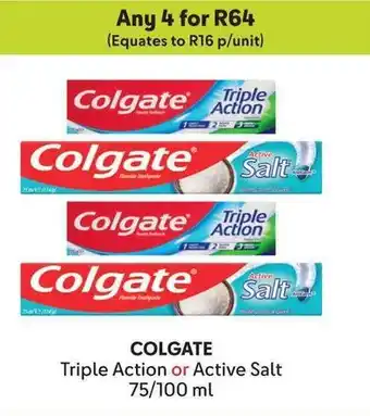 Makro COLGATE Triple Action or Active Salt offer