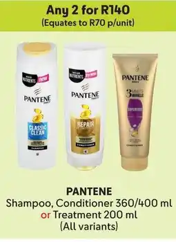 Makro PANTENE Shampoo, Conditioner or Treatment offer