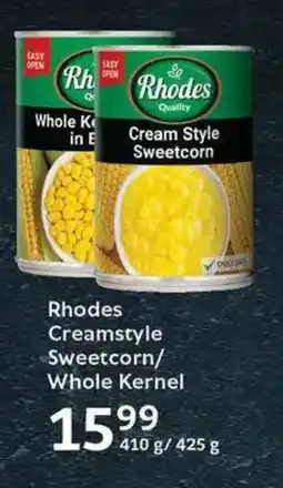 Oxford Freshmarket Rhodes Creamstyle Sweetcorn/ Whole Kernel offer