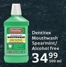 Oxford Freshmarket Dentitex Mouthwash Spearmint/ Alcohol free offer