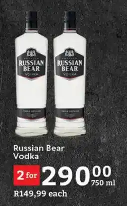 Oxford Freshmarket Russian Bear Vodka offer