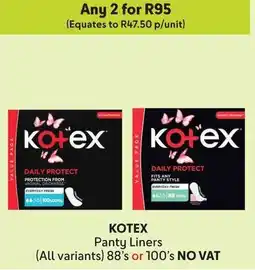 Makro KOTEX Panty Liners offer