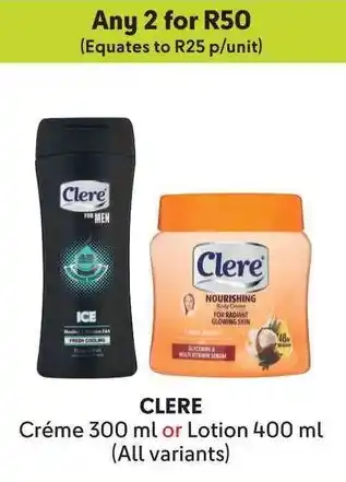 Makro CLERE Créme or Lotion offer