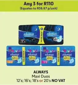 Makro ALWAYS Maxi Duos offer