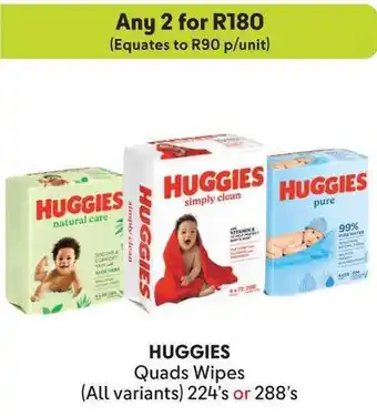 Makro HUGGIES Quads Wipes offer