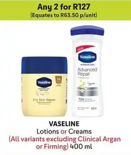 Makro VASELINE Lotions or Creams offer