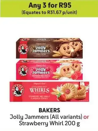 Makro BAKERS Jolly Jammers or Strawberry Whirl offer