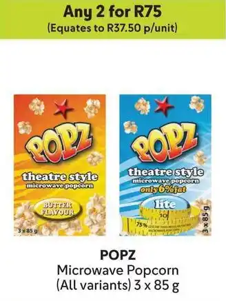 Makro POPZ Microwave Popcorn offer