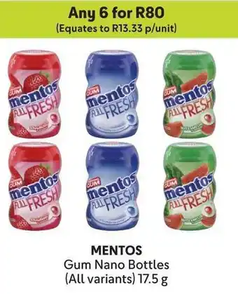 Makro MENTOS Gum Nano Bottles offer