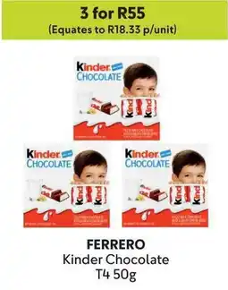 Makro FERRERO Kinder Chocolate T4 offer