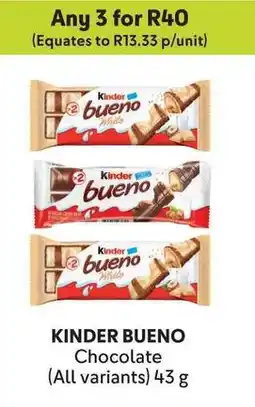 Makro KINDER BUENO Chocolate offer