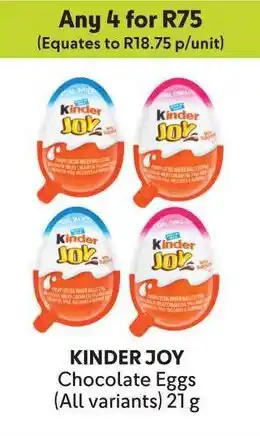 Makro KINDER JOY Chocolate Eggs offer