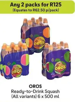 Makro OROS Ready-to-Drink Squash offer