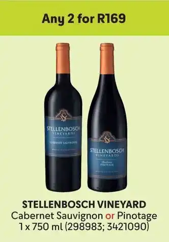 Makro STELLENBOSCH VINEYARD Cabernet Sauvignon or Pinotage offer