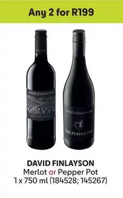 Makro DAVID FINLAYSON Merlot or Pepper Pot offer