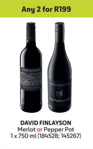 Makro DAVID FINLAYSON Merlot or Pepper Pot offer