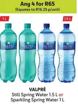 Makro VALPRÉ Still Spring Water or Sparkling Spring Water offer