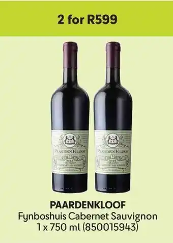 Makro PAARDENKLOOF Fynboshuis Cabernet Sauvignon offer