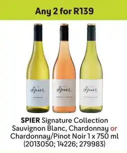 Makro SPIER Signature Collection Sauvignon Blanc, Chardonnay or Chardonnay/Pinot Noir offer