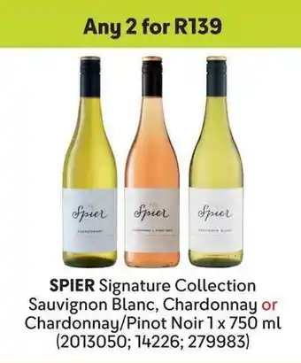 Makro SPIER Signature Collection Sauvignon Blanc, Chardonnay or Chardonnay/Pinot Noir offer