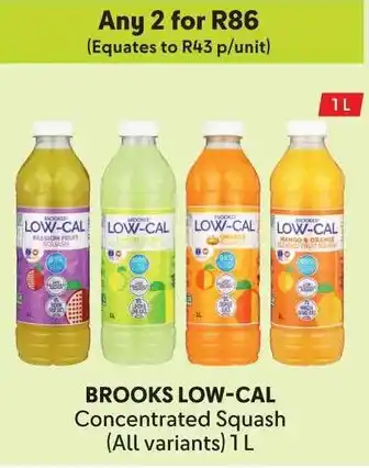 Makro BROOKS LOW-CAL Concentrated Squash offer