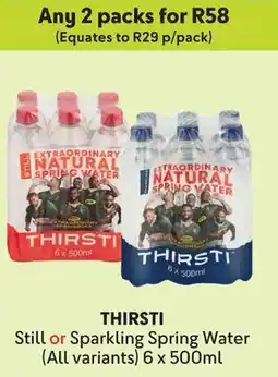 Makro THIRSTI Still or Sparkling Spring Water offer