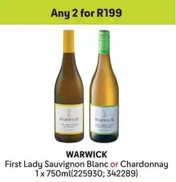 Makro WARWICK First Lady Sauvignon Blanc or Chardonnay offer