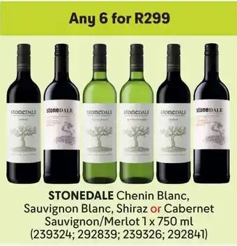 Makro STONEDALE Chenin Blanc, Sauvignon Blanc, Shiraz or Cabernet Sauvignon/Merlot offer