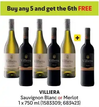 Makro VILLIERA Sauvignon Blanc or Merlot offer