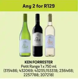 Makro KEN FORRESTER Petit Range offer