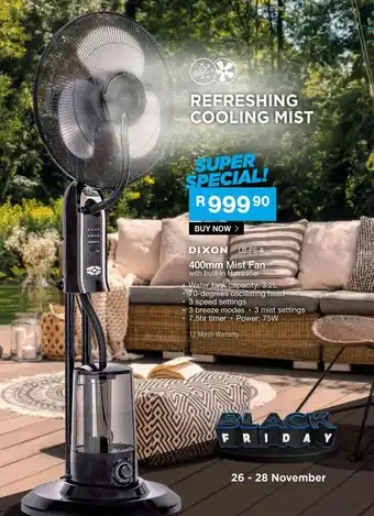 Cash Crusaders Dixon LB-FS-A 400mm Mist Fan offer