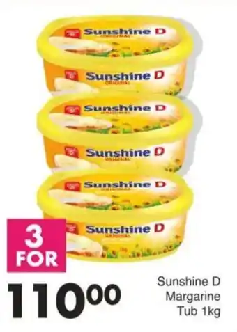 Save Sunshine D Margarine Tub offer