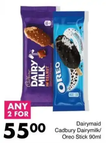 Save Dairymaid Cadbury Dairymilk/ Oreo Stick offer