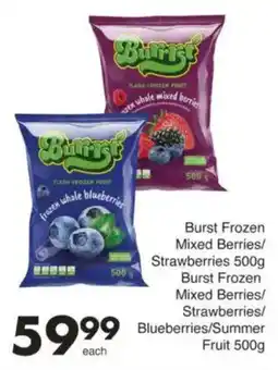 Save Burst Frozen Mixed Berries/ Strawberries/ Blueberries/Summer Fruit offer