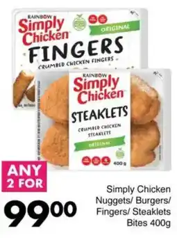 Save Simply Chicken Nuggets/Burgers/ Fingers/ Steaklets Bites offer