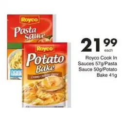 Save Royco Cook In Sauces/ Pasta Sauce/ Potato Bake offer