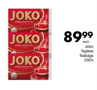 Save Joko Tagless Teabags offer