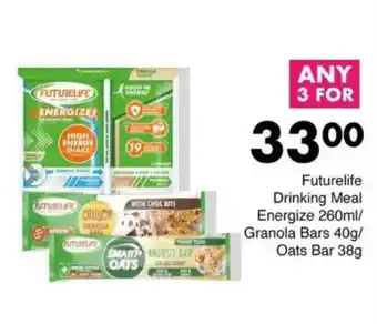 Save Futurelife Drinking Meal Energize/ Granola Bars/ Oats Bar offer