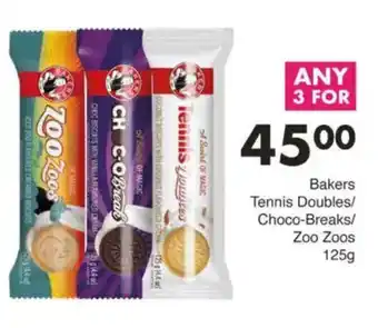 Save Bakers Tennis Doubles/ Choco-Breaks/ Zoo Zoos offer