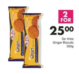 Save De Vries Ginger Biscuits offer