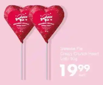 Save Sweetie Pie Crispy Crunch Heart Lolly offer